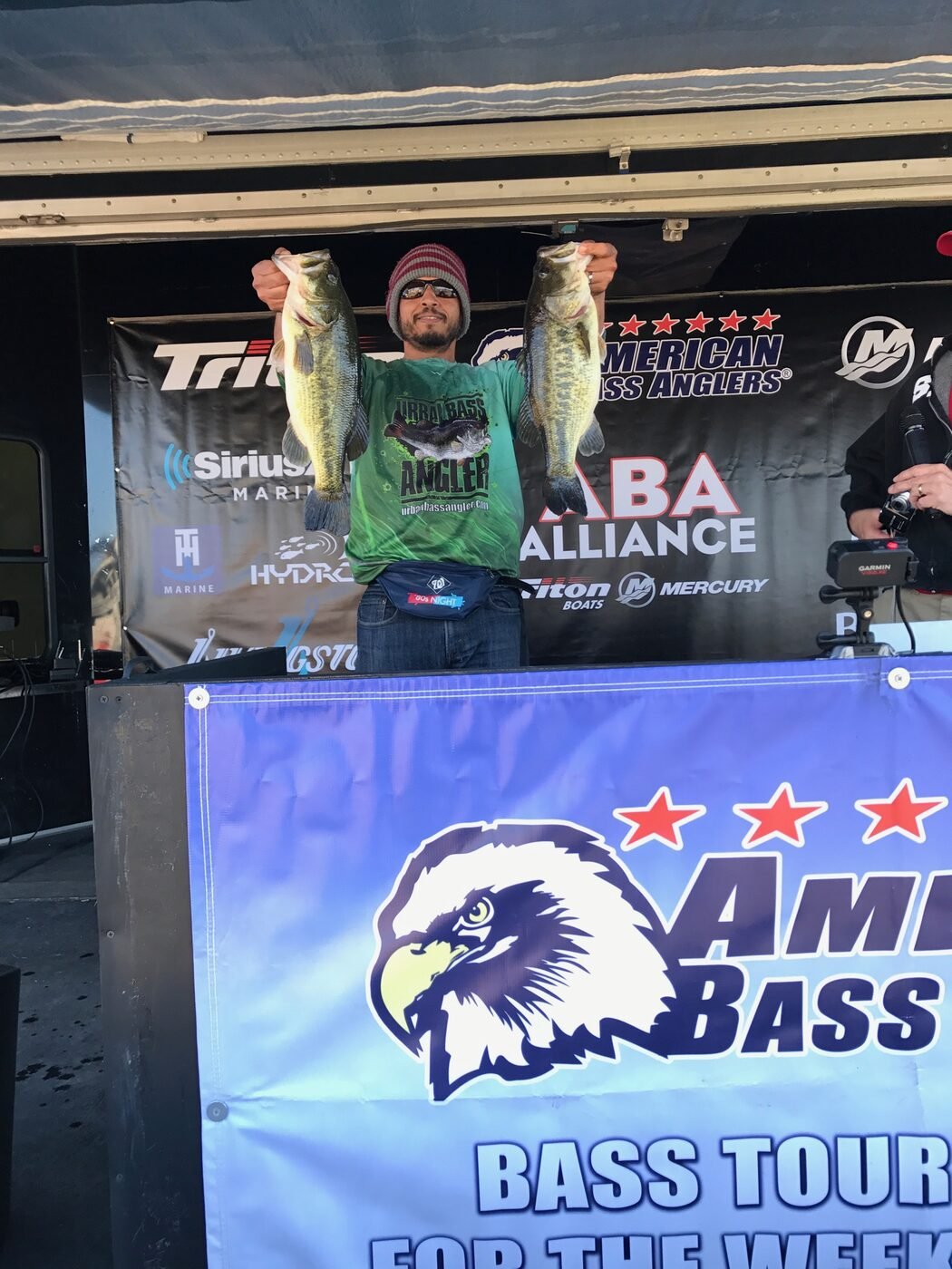 ABA tournament bass fishing win trophy